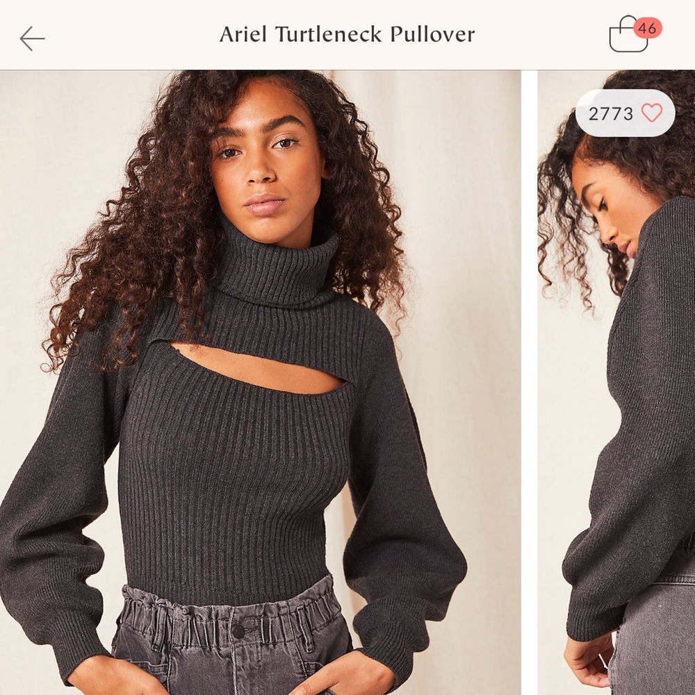 ISO FREE PEOPLE ARIEL SWEATER IN CARBON COPY LOOKING FOR M OR L